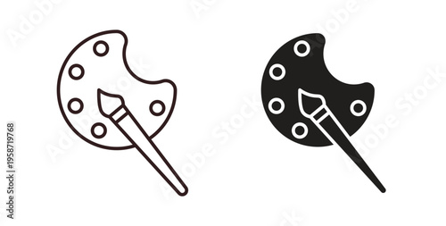 Palette icon symbol vector illustration. vector flat clipart object eps10