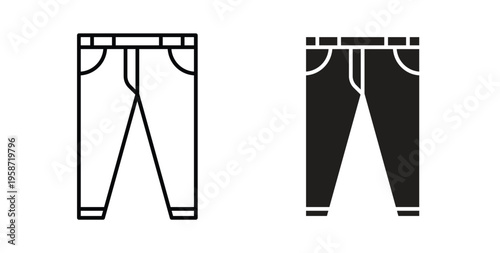 Pants icon symbol vector illustration. vector flat clipart object eps10