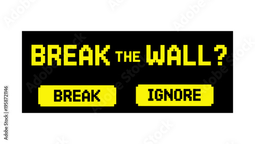 Retro pixel art: break the wall interactive challenge