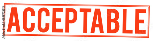 Photos Large acceptable stamp text on transparent background