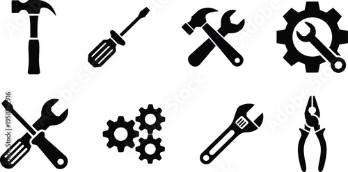 Collection of essential tools and equipment for mechanical work and repair