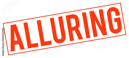 Fotografija Red alluring stamp text on transparent background