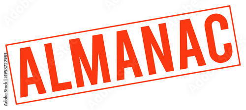 Photography Large red almanac stamp on transparent background