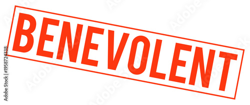 Red benevolent stamp text on transparent background
