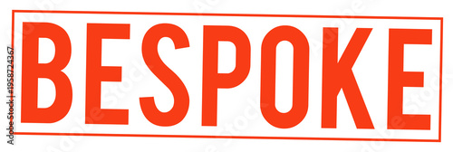 Large red Bespoke text logo on transparent background