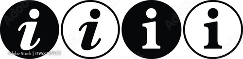 Variations of the lowercase letter i in different typographic styles