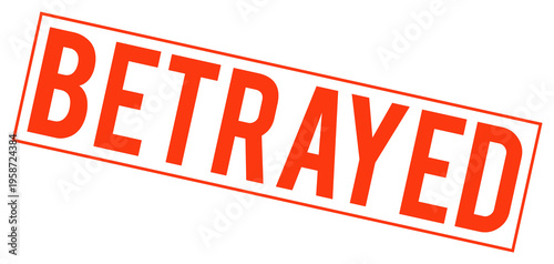 Large red betrayed stamp on transparent background