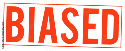 Large red biased stamp on transparent background