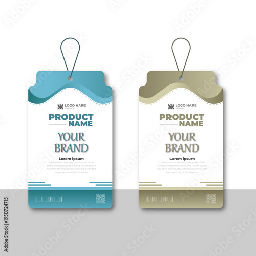 Modern Product Hang Tag Design Template Set