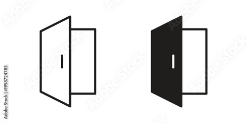 Logout icon in black stroke eps vector graphic