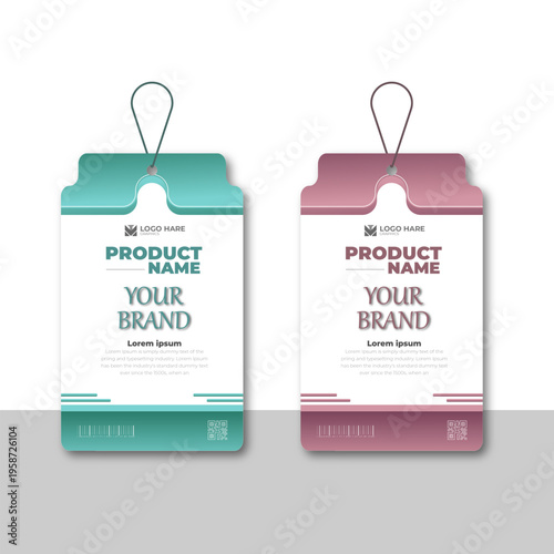 Modern Product Hang Tag Design Template Set