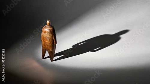 Small Figure Casting Large Shadow Power Concept