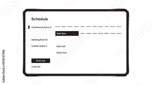Close-up of a modern conference schedule on a whiteboard with detailed agenda and timings.