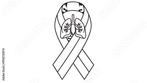 White ribbon awareness symbol featuring intertwined hands and a heart.