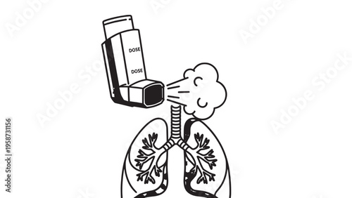 Illustration of Lungs with a Growing Tree Symbolizing Air Quality and Health Connection.