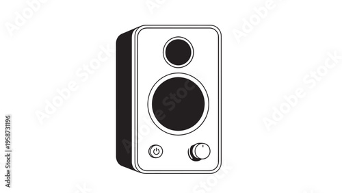 Vintage doorbell intercom device mounted on wall with circular buttons and retro design.