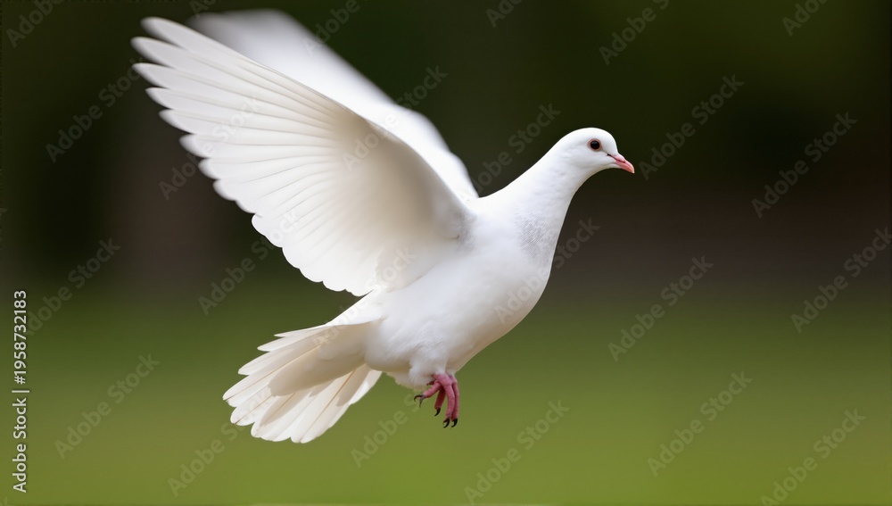 Obraz premium mooving isolated pure white dove 