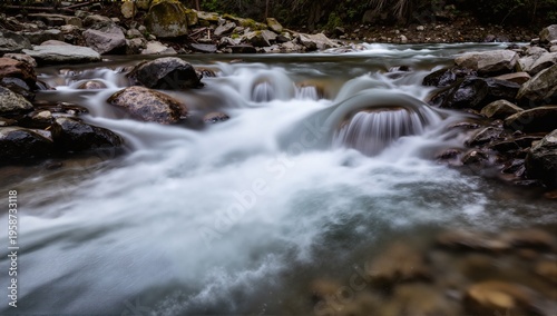 rushing water long exposure scene
