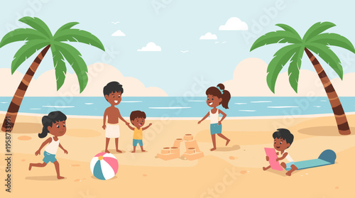 A serene desert landscape with a minimalist abstract brown shape on a warm beige background, evoking a sense of calmness and simplicity.