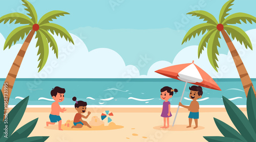 A vibrant abstract illustration with geometric shapes in shades of green, perfect for adding a modern touch to designs.