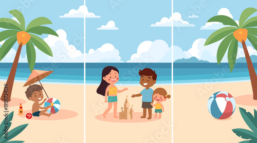 A colorful and serene still life of a bottle on a beach, evoking a sense of relaxation and tranquility.