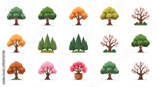 A stylized illustration of a tree with autumn foliage, evoking a sense of seasonal change and natural beauty.