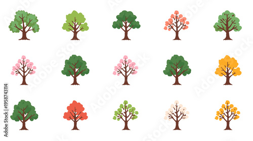 A simple illustration of a tree with green leaves and brown trunk on a white background, conveying growth and nature.