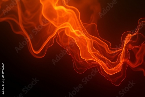 Abstract orange and red light leak on black background