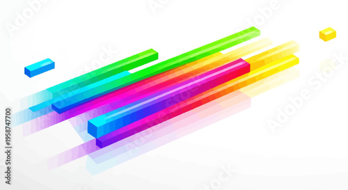 Vibrant Neon Light Sticks Abstract Design.