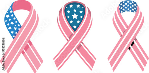 American awareness ribbons patriotic symbol