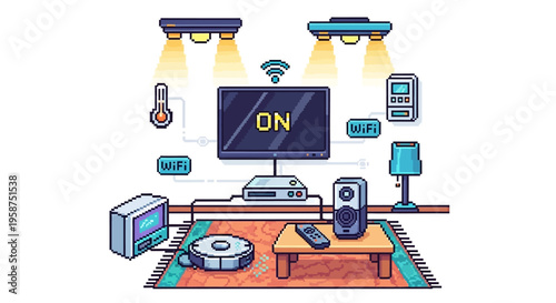 Smart Home Technology Devices Connected Together Seamlessly.