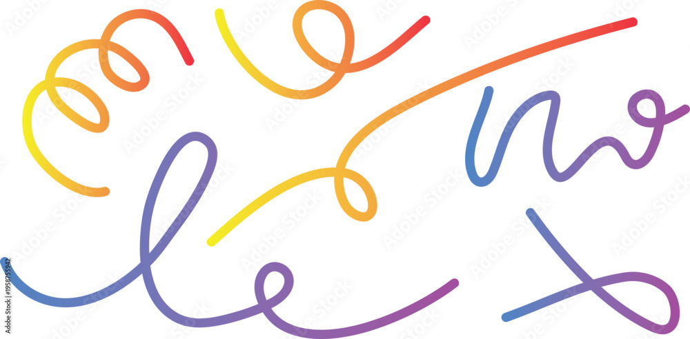 Obraz premium Colorful scribbles on a white background