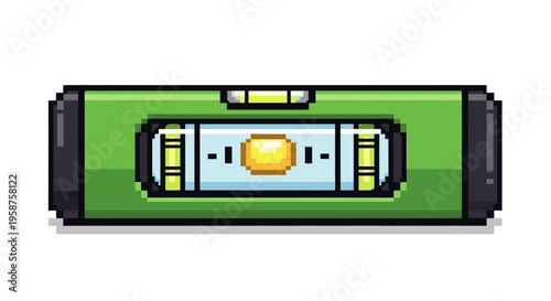 Green Spirit Level Tool for Measuring Flatness.