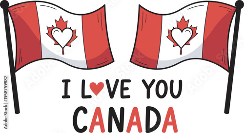 Celebrating canada day with patriotic canadian flags and heartfelt love for the country on july 1st