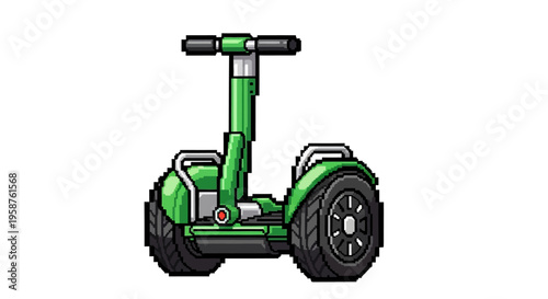 Green Electric Self-Balancing Scooter for Urban Mobility.