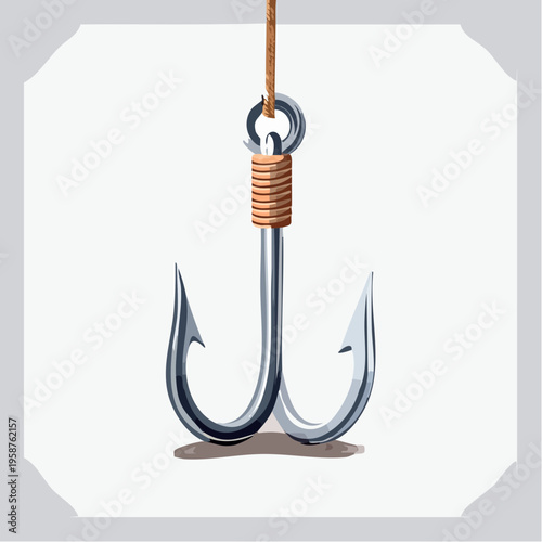 Fishing hook isolated on white background