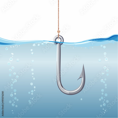Hook under water