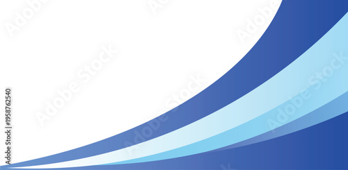 Dynamic blue curve wave background for modern business design