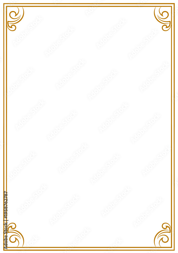 Obraz premium 高級感のあるゴールドのフレーム素材