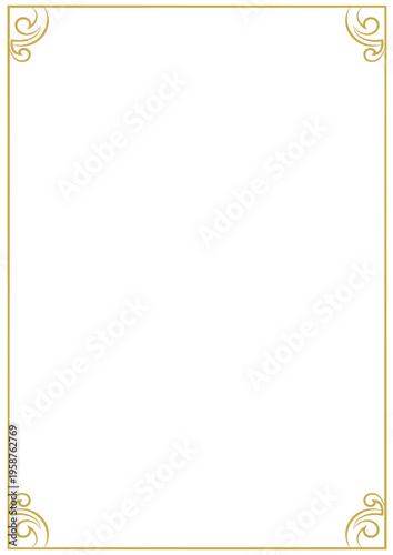 高級感のあるゴールドのフレーム素材