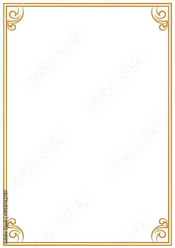 高級感のあるゴールドのフレーム素材