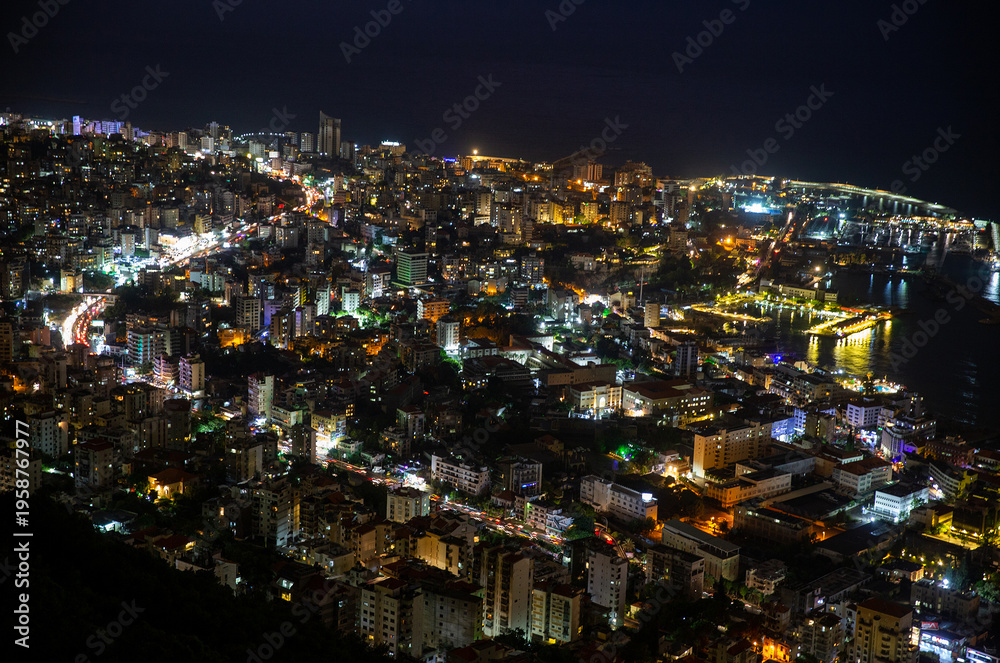 Fototapeta premium Aerial view of the capital Beirut. Republic of Lebanon