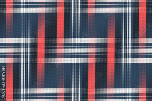 Repetition fabric background texture, cold pattern vector check. Curve tartan textile plaid seamless in cyan and dark colors.