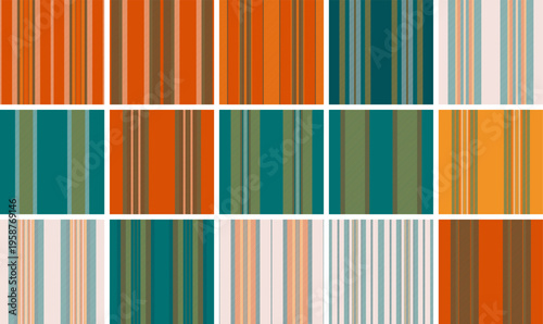 Scottish lines striped pack for heritage-inspired projects. Seamless vector patterns enhance apparel, home decor, craft, and digital designs.