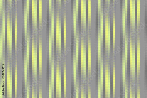 Hymmetry lines pattern textile, layout seamless fabric vector. Template stripe vertical texture background in vintage gray and lime colors.