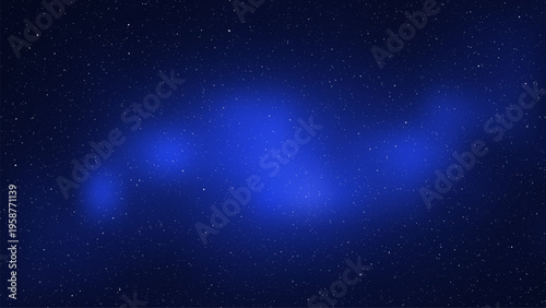 Blue night sky with bright stars. Outer space background with glowing stardust and constellations. Cosmic dark galaxy view featuring astral deep universe texture for astronomy project.