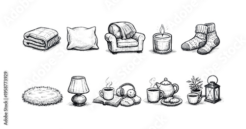 Cozy hygge elements for a warm and inviting home atmosphere