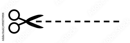 Scissors cut. Scissors cutting vector