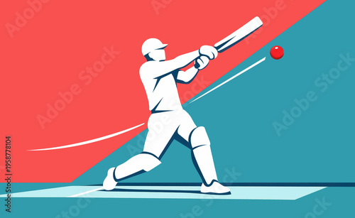 the sketch of a cricket player