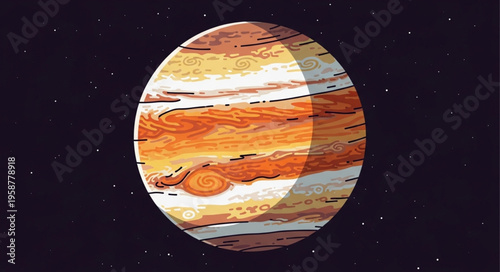 Jupiter Planet in Space.